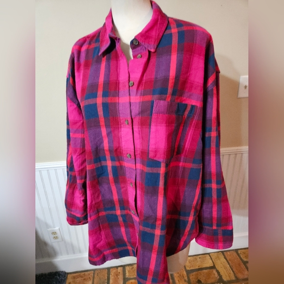 Universal Thread Tops - NWT! Universal Thread Oversized Fit Flannel Shirt Large